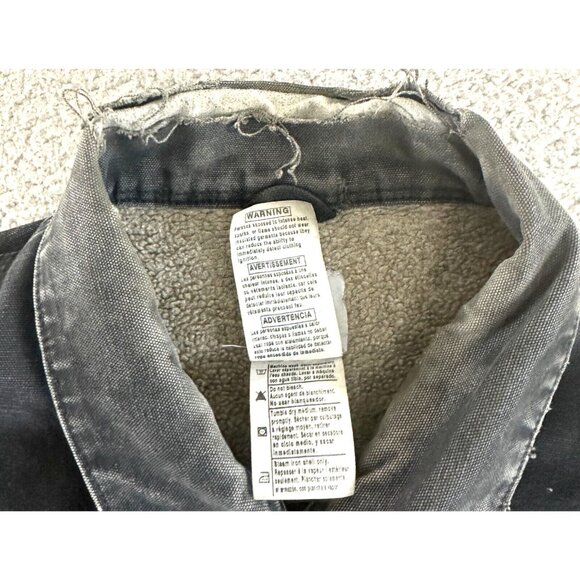 Carhartt Jacket Duck Canvas Fade C61 Sandstone Fleece Lined Chore Heavy Duty - Picture 8 of 16